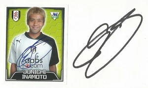 FULHAM, JAPAN & ARSENAL: JUNICHI INAMOTO SIGNED 3x5 WHITECARD+COA - Picture 1 of 1