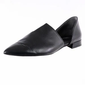 VINCE Flats D'Orsay Pointed Toe Sz. 7 M Black Leather ITALY Pointy Casual Work - Bild 1 von 7