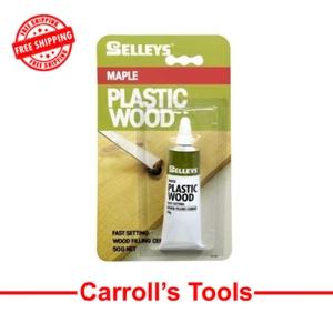 Wood Filling Cement 50g Selleys Maple PLASTIC WOOD Fast Setting - Picture 1 of 1