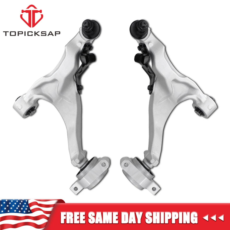 Brazos de control inferiores delanteros 2 piezas rótulas para 07-13 Infiniti G25 G35 G37 Q40 tracción trasera Foto 1 de 4