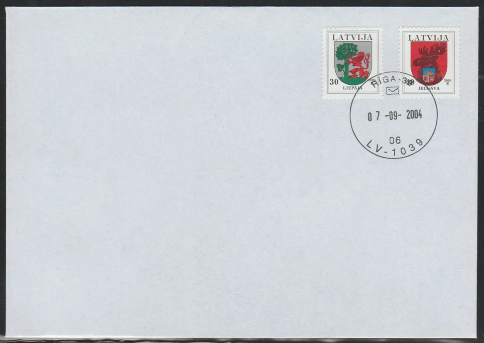 LATVIA FDC 2004, DEFINITIVES - Jelgava, Liepaja ELK, Tree - Image 1 of 1