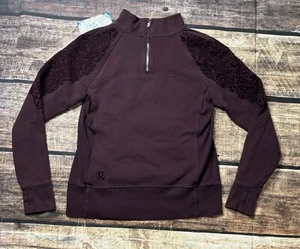 Lululemon Floral Flock Pullover Sweatshirt Women's Size 4 Floral 1/4 Zip - Picture 1 of 8