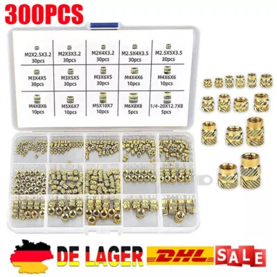 300 Stück Gewindeeinsatz Set M2-M6 für 3D Druck Einpressmutter Gewindeeinsätze - Bild 1 von 4