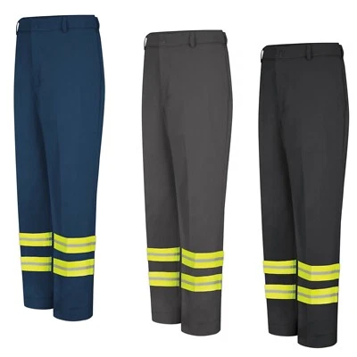 Red Kap Reflective Pants Enhanced Visibility Safety Towing Hi Vis Work Uniform - Image 1 of 4