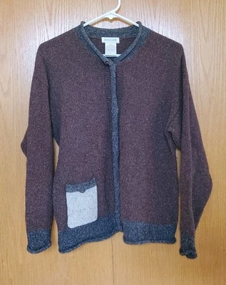 Pierre Cardin Mujer Pequeño Marrón Gris Botón Cárdigan Suéter Top Blanco Bolsillo Foto 1 de 4