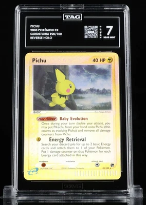 TAG 7 Pichu 20/100 (Rare! Read Description!) - EX Sandstorm 2003 - Reverse Holo - Image 1 of 4