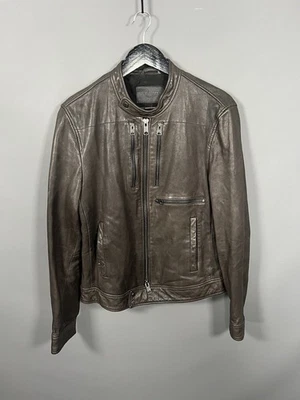 Chaqueta ALLSAINTS HOWARD CUERO - Mediana - Marrón - Excelente Estado - Para Hombre Foto 1 de 4