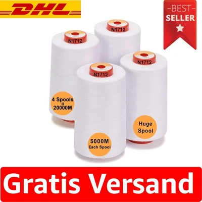 4x5000m Allzweck Polyester Nähgarn - Ideal für Quilten und Patchwork-Projekte - Bild 1 von 4