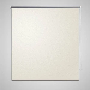 Off White 100% Polyester Roller Blind Blackout 100 x 230 cm Easy Install - Picture 1 of 4