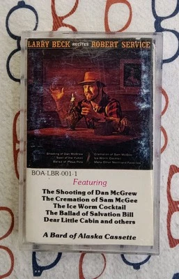 Larry Beck Recites Robert Service Vol 1 1975 Cassette Album Alaska Poetry G+/G+ - Image 1 of 4