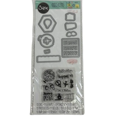 Sizzix Framelits Katelyn Lizardi 661972 Travelers Planner Notebook Junk Journal - Image 1 of 4