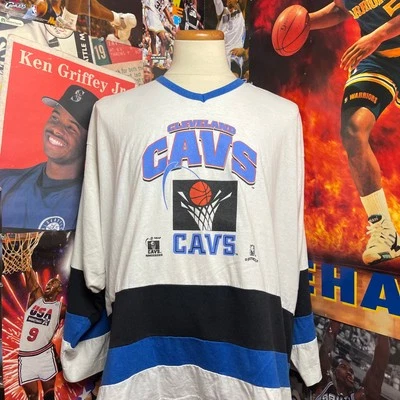 Vintage 90s Cleveland Cavaliers Nutmeg Cavs NBA Hockey Jersey Rare Sz 3XL - Image 1 of 4
