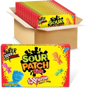 Caramelos suaves y masticables SOUR PATCH KIDS Extreme Sour, caramelos a granel, cajas de 12 - 3,5 oz - Imagen 1 de 9