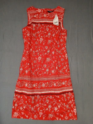 Vestido Hillard And Hanson para mujer 10 rojo mini elástico informal mangas ligeras Foto 1 de 4