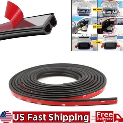 Tira de vedação de porta de carro 33 pés 5 furos adesivos de vedação isolamento acústico tira climática - Imagem 1 de 4