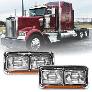 LED DRL Scheinwerfer für Kenworth T400 T600 T800 W900 K100 C500 Peterbilt 378 3... - Bild 1 von 7