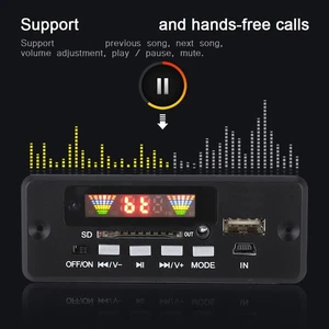 Black 02EBT-DX Car Vehicle Hands Free Call Decoder Board BT Remote Control NEW - Afbeelding 1 van 12