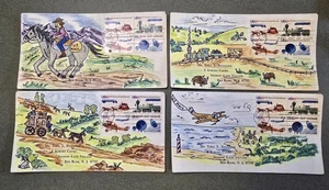 Lot of 4 FDC 200 Years of Postal Service 1572-1575, Kate Hayden cachet - Picture 1 of 4