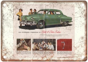1952 Studebaker Vintage Auto Ad Retro Look Metal Sign AN3870 - Picture 1 of 2