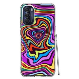 Case for Motorola Moto G Stylus 4G 2022 Psychedelic Colorful Rainbow - Picture 1 of 6