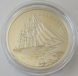 Islas Salomón 1 dólar 2019 barcos Star Flyer plata - Imagen 1 de 2