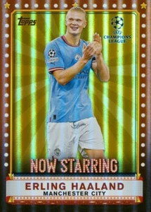 2023 Topps UEFA UCC Now Starring Erling Haaland Orange Refractor /25 #NS-9 SSP - Picture 1 of 2