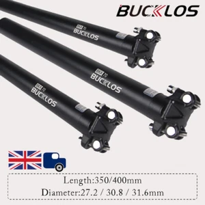 BUCKLOS 27.2/31.6/30.8mm Carbon Fiber/Aluminum 350/400mm MTB Road Bike Seatpost - Picture 1 of 10