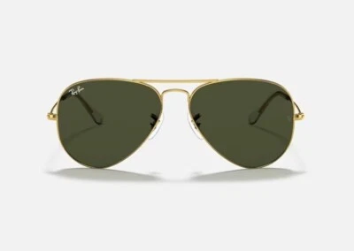Ray-Ban Aviator Classic RB3025 58-14 Lenti Verde Montatura Oro - Immagine 1 di 4