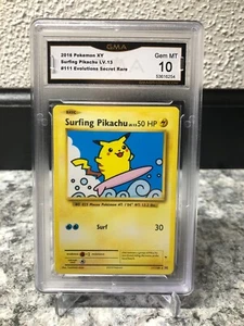 2016 POKEMON XY EVOLUTIONS SURF PIKACHU SEGRETO RARO GMA GEMMA MT 10 #53616254 - Foto 1 di 2