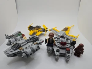 Lego Star Wars Mini Ship Lot of 5 with 2 mini figures - Picture 1 of 6