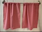 Pink & White CAFE CURTAINS ~ 2 panels