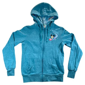 Disney Joey Chou Hoodie Teal Full Zip Jacke Mickey Train Schloss Gr. XS - Bild 1 von 8