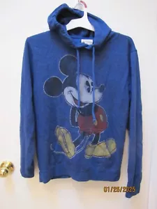 Disney Parks Authentic Original Mickey Mouse Hoodie Kapuzenpullover blau meliert Gr. S - Bild 1 von 2