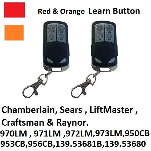 Craftsman 139.53681b Garage Door Opener Key Chain Remote Control 139.53680 2pack