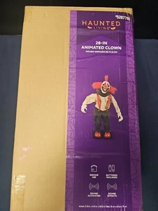 New In Box - Haunted Living - 28" ANIMATED CLOWN 🤡 🔥🔥🔥🔥🔥 - Picture 1 of 2
