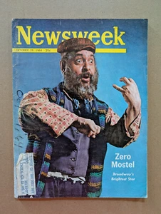 NEWSWEEK October 1964 ZERO MOSTEL-Mickey Mantle-CAMPAIGN '64 GOLDWATER Johnson - Imagen 1 de 8