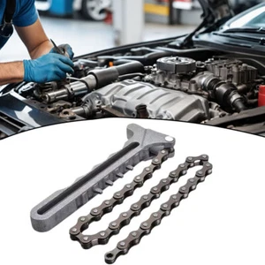 1x Adjustable Car Engine Oil Filter Chain Grip Wrench Spanner Remover Tool Plier - Foto 1 di 8