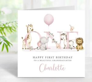 Personalised Birthday Card 1st 2nd 3rd Granddaughter Sister Niece, Any Age