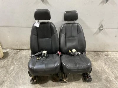 2007-2008 Chevy Tahoe Front Pair of Black Leather Electric Heated Seats Foto 1 de 4