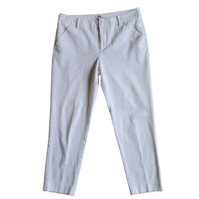 Calça skinny Merona tamanho 10 feminina branca cupê clássica elástica extensível - Imagem 1 de 4