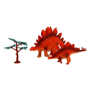 Stegosaurus Play Set (Mother, Baby, Tree) 8 in Dinosaur Play Set SEALED AS SHOWN - Picture 1 of 6