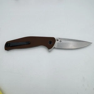 ABKT TAC Catalyst Linerlock Brown G10 Folding D2 Steel Pocket Knife 1026T - Picture 1 of 9