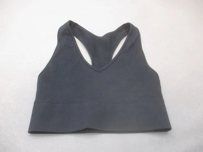 Sujetador deportivo GILLY HICKS talla L para mujer negro sin forro inalámbrico espalda deportiva 10J Foto 1 de 4