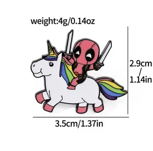 Deadpool Collectible Enamel Pin | Pop Culture Cartoon Lapel Badge Accessory - Picture 1 of 1