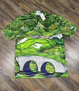 Polo de golf Valentino Dixon XL Augusta Dri-Fit estampado completo Masters para hombre - Imagen 1 de 13