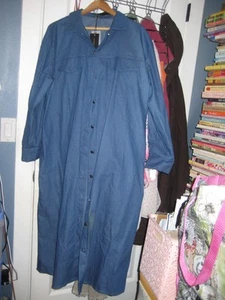 Vonda Lady Vintage Maxi Duster Jacket or Dress Denim Blue New with Tags - Picture 1 of 1