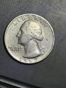1967 QUARTER, NO MINT MARK. DATE and LETTERING EDGE ERROR. Nice quality coin - Picture 1 of 6