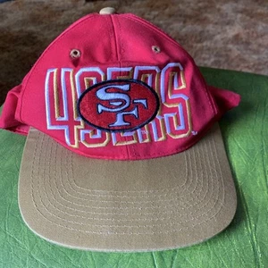 Vintage San Francisco 49ers Snapback Hat Red & Gold Team NFL 90s Front Back Logo - Picture 1 of 7