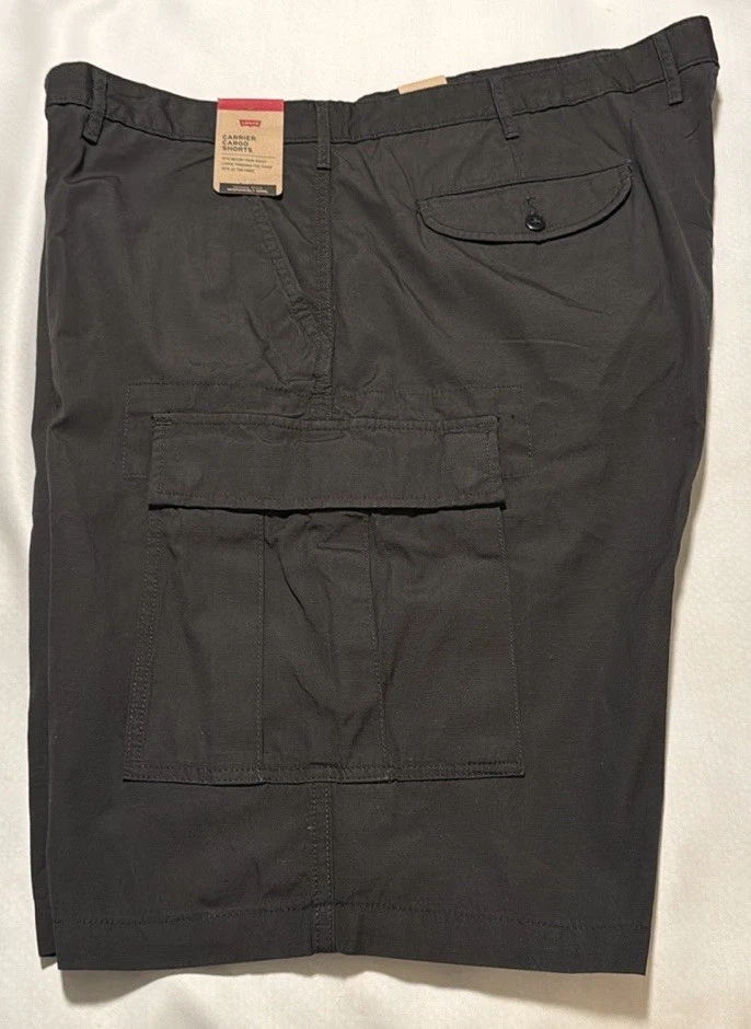 Levi's Men's Big & Tall Carrier Cargo Short Graphite Ripstop 48
