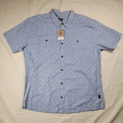 Camisa PATAGONIA Para Hombre Paso Trasero S/S Talla 2XL Mountain Breeze/Azul Todavía Nuevo Con Etiquetas Foto 1 de 4